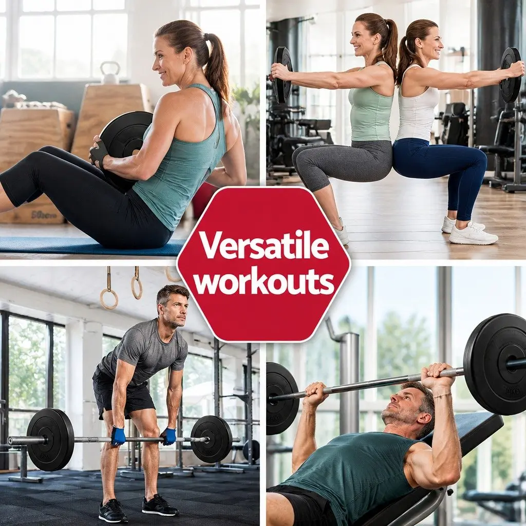 Barbell Weight Plates 80kg Standard 31mm Rubber Surface Home Gym Free Weights Exercise Set