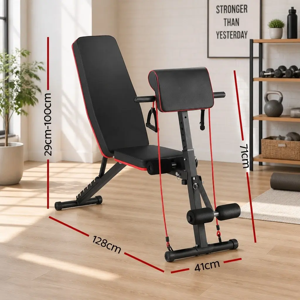 Adjustable Weight Bench 260kg Capacity 8 Incline Levels Preacher Curl Attachment