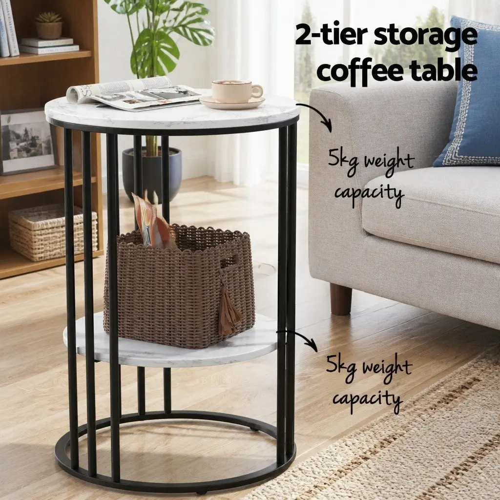 Folding Floor Lounge Chair with 2-Tier Coffee Table Bundle Adjustable Positions Compact Living Room Set