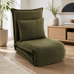 Green Corduroy Sofa Bed for a Cozy Living Space