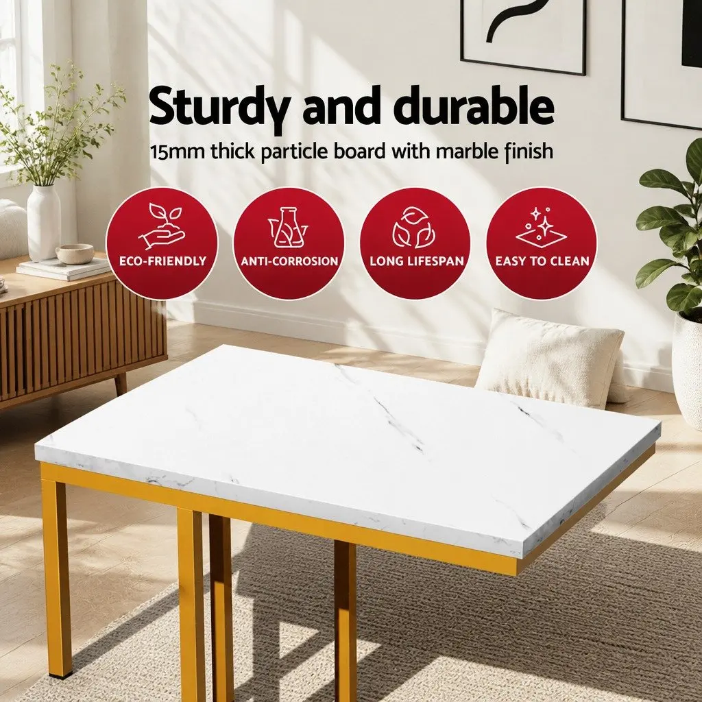 Floor Lounge Sofa Bed Chair with Adjustable Backrest and C-shaped Marble Effect Side Table
