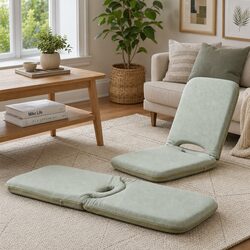Floor Chair 5 Position Adjustable Green Lazy Sofa Foldable Single Seat Living