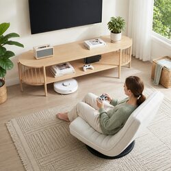 Enhance Your Living Space with Swivel Floor Chair & TV Stand