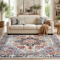 Floor Rug 160X230cm Large Bohemian Pattern Washable Carpet Soft Pile Anti-Slip