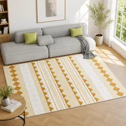 Enhance Your Space with a Large Yellow Area Rug 200x290cm