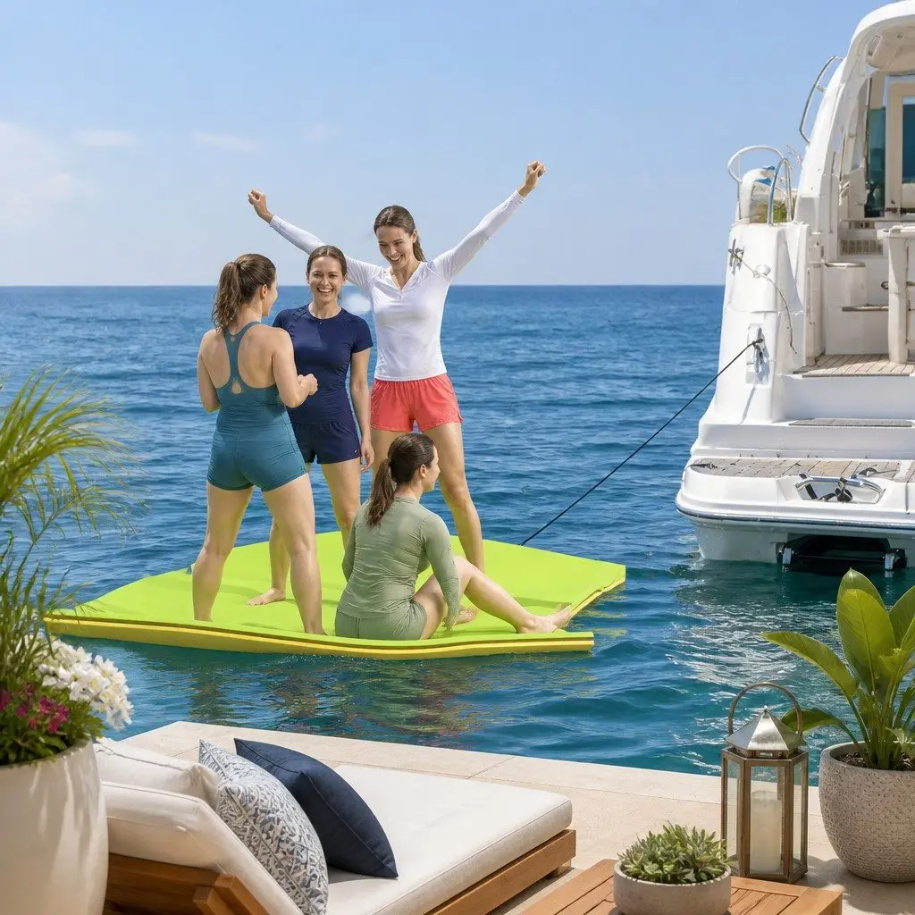 Floating Water Mat 3.5x1.8m XPE Foam Pad Non-Absorbent UV-Resistant Durable Pool Island Beach Lake