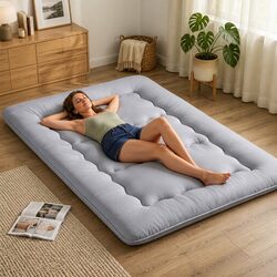 Elevate Your Space with a Grey Japanese Floor Mattress