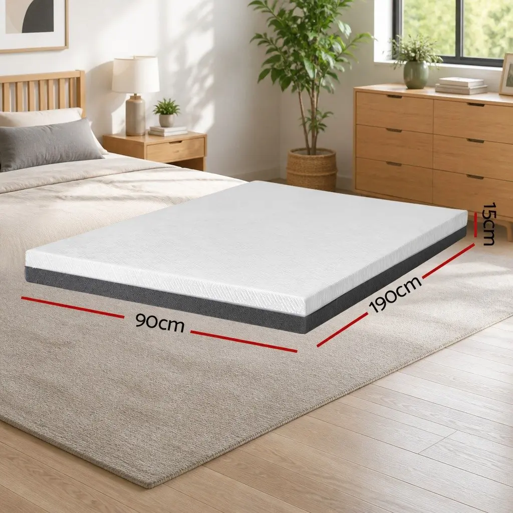 Memory Foam Mattress Single 15cm Cool Gel Pressure Relief Supportive