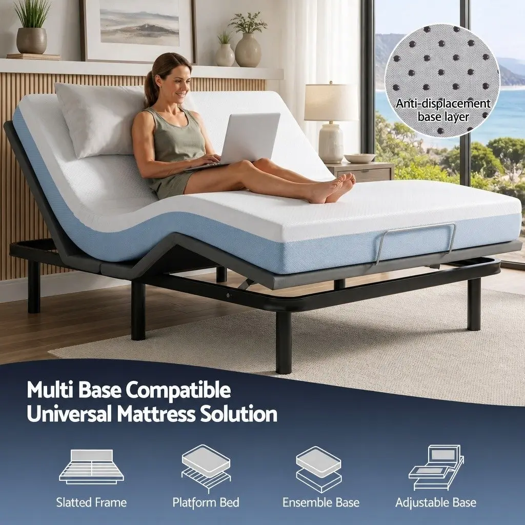 Memory Foam Mattress Queen 22cm Cooling Gel Medium Firm Support Topper