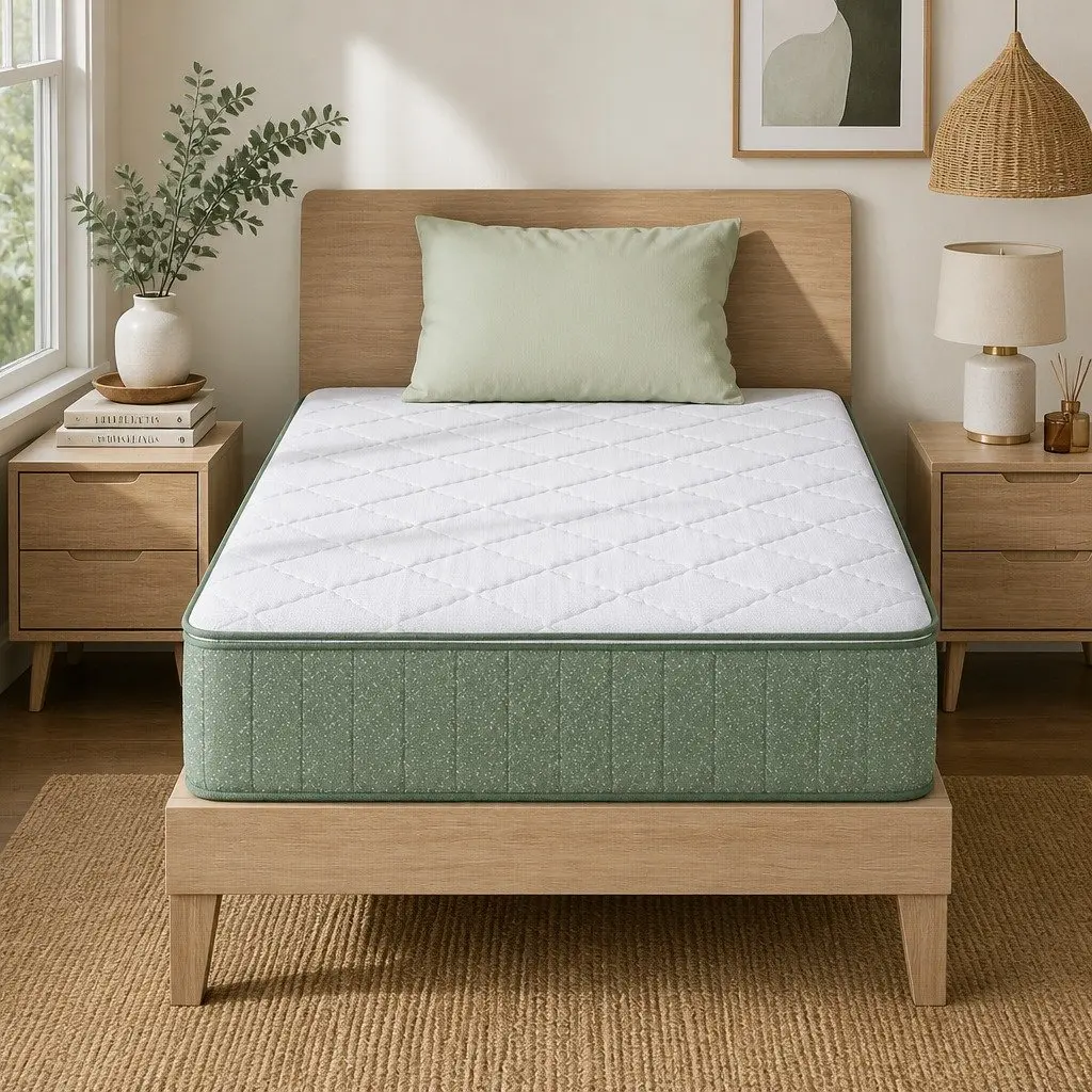 King Single Mattress 25cm Memory Foam Cooling Gel Charcoal Zipped Cover Firm Support