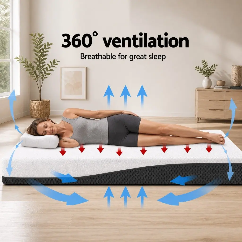Memory Foam Mattress Queen 21cm Cool Gel Pressure Relief Hypoallergenic Non-Spring Bed