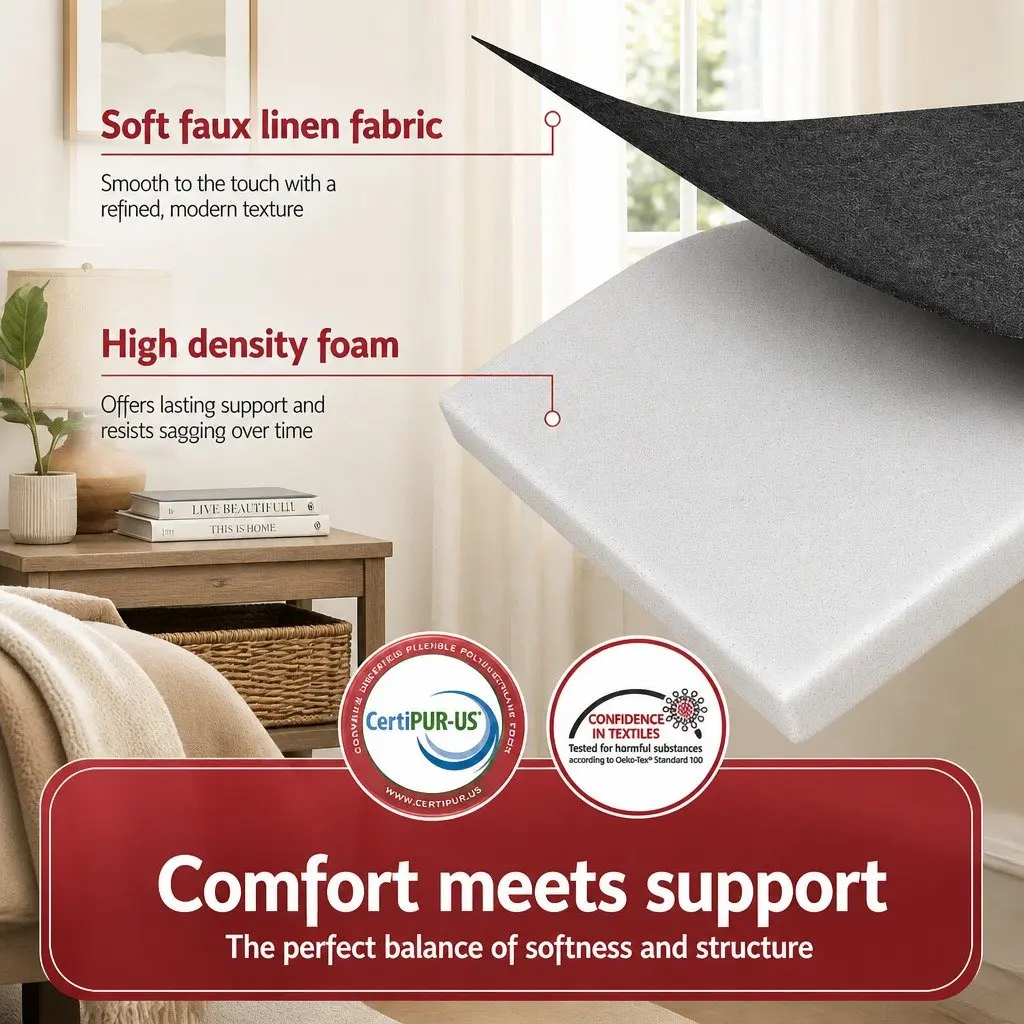 Foldable Foam Mattress Queen Size Convertible Bed Chair High-Density Foam Support