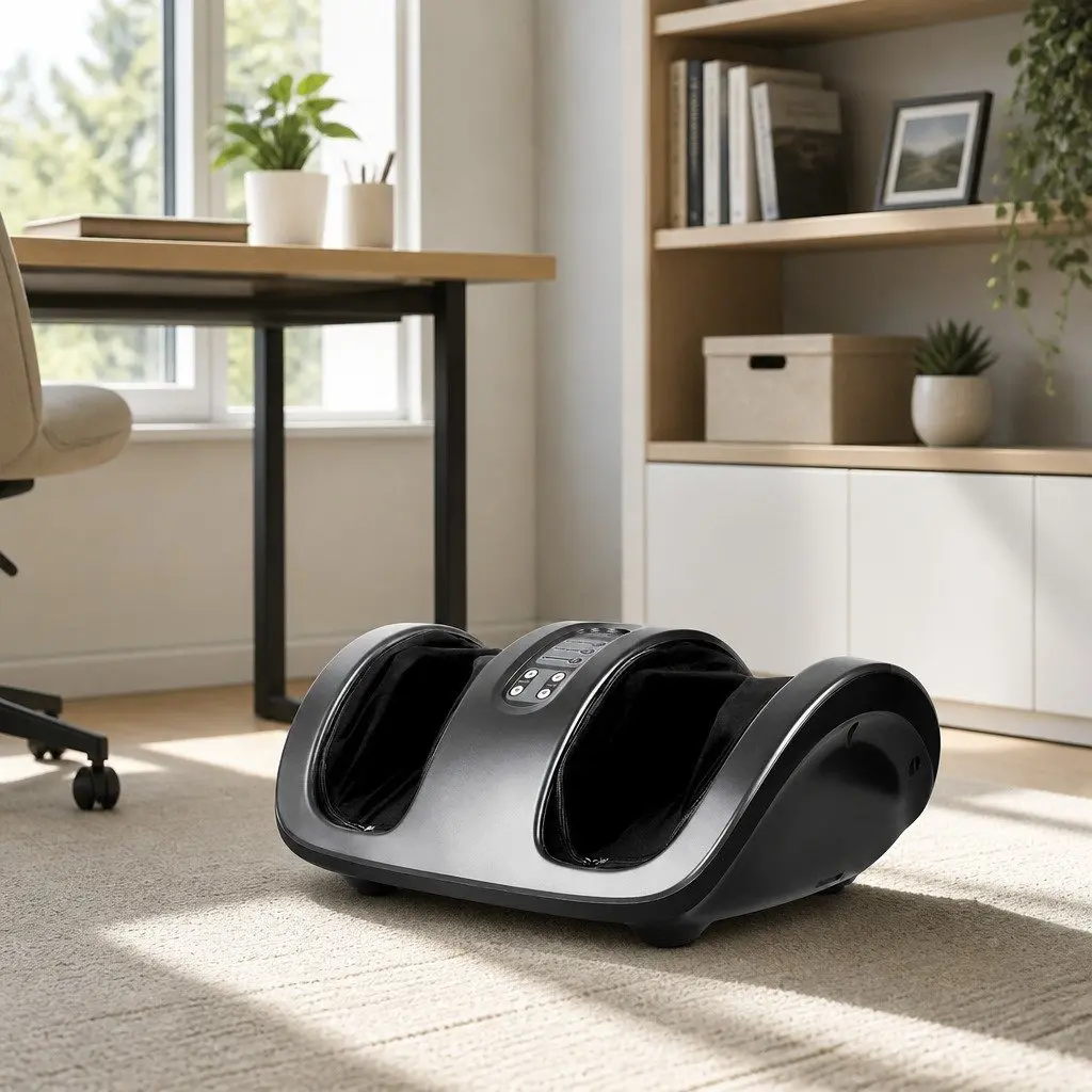 Foot Massager Electric Shiatsu Roller with Customizable Settings Charcoal Grey