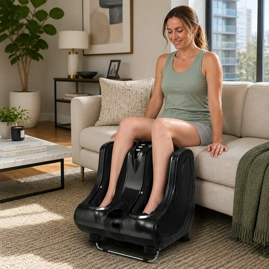 Foot Massager Electric Shiatsu Kneading Ankle Calf Leg Roller Massage Chair