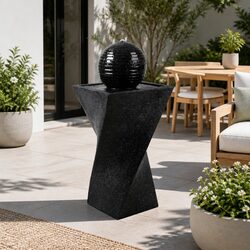 Enhance Your Space with a Twisted Design Solar Fountain
