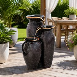 Cascading Solar Water Fountain for Your Garden Space