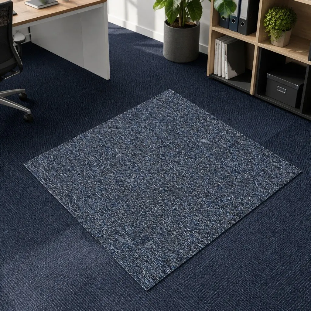 Carpet Tiles 50cm x 50cm Heavy Duty Commercial Blue Self-Adhesive 20 Piece
