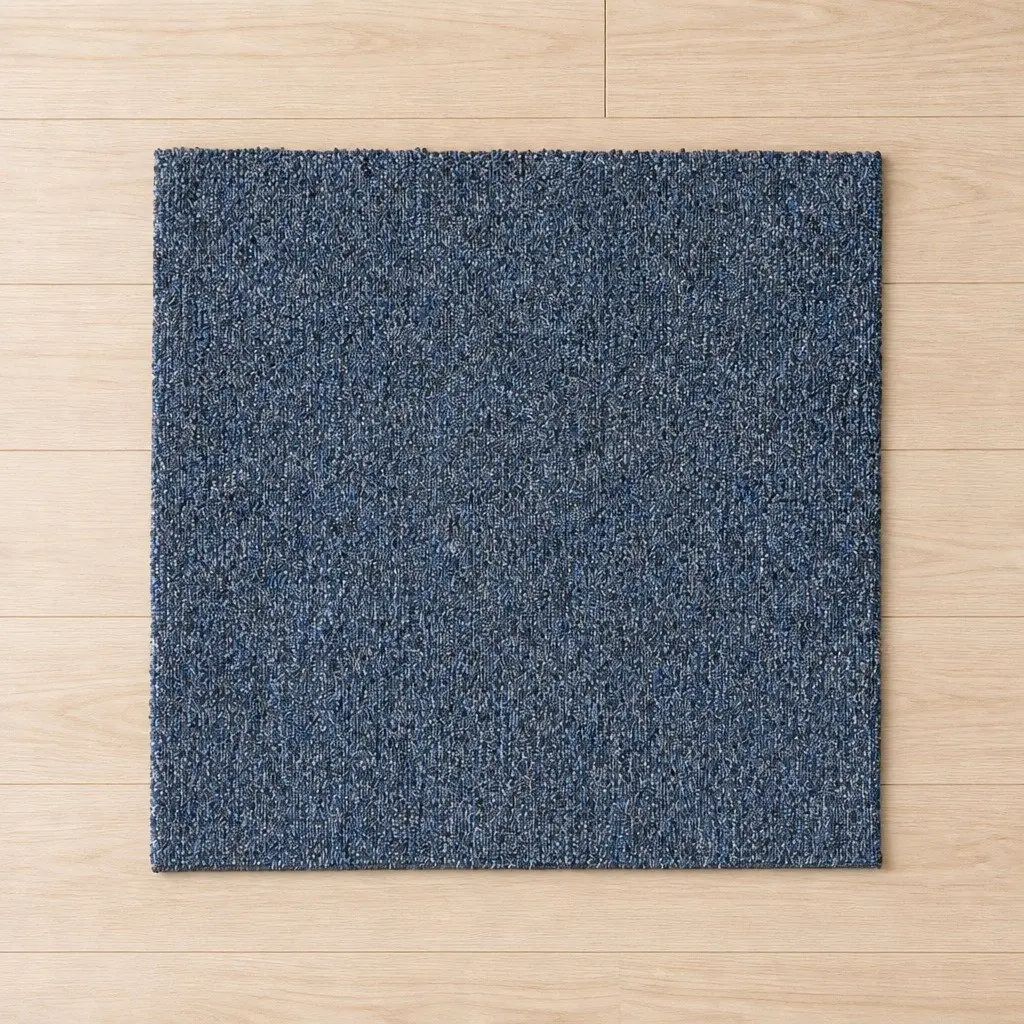 Carpet Tiles 50cm x 50cm Heavy Duty Commercial Blue Self-Adhesive 20 Piece