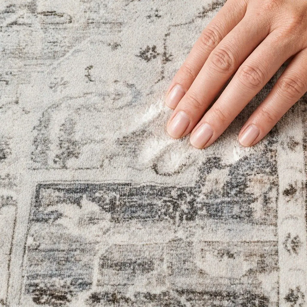 Large Area Rug 200x290cm Machine Washable Anti-slip Distressed Pattern