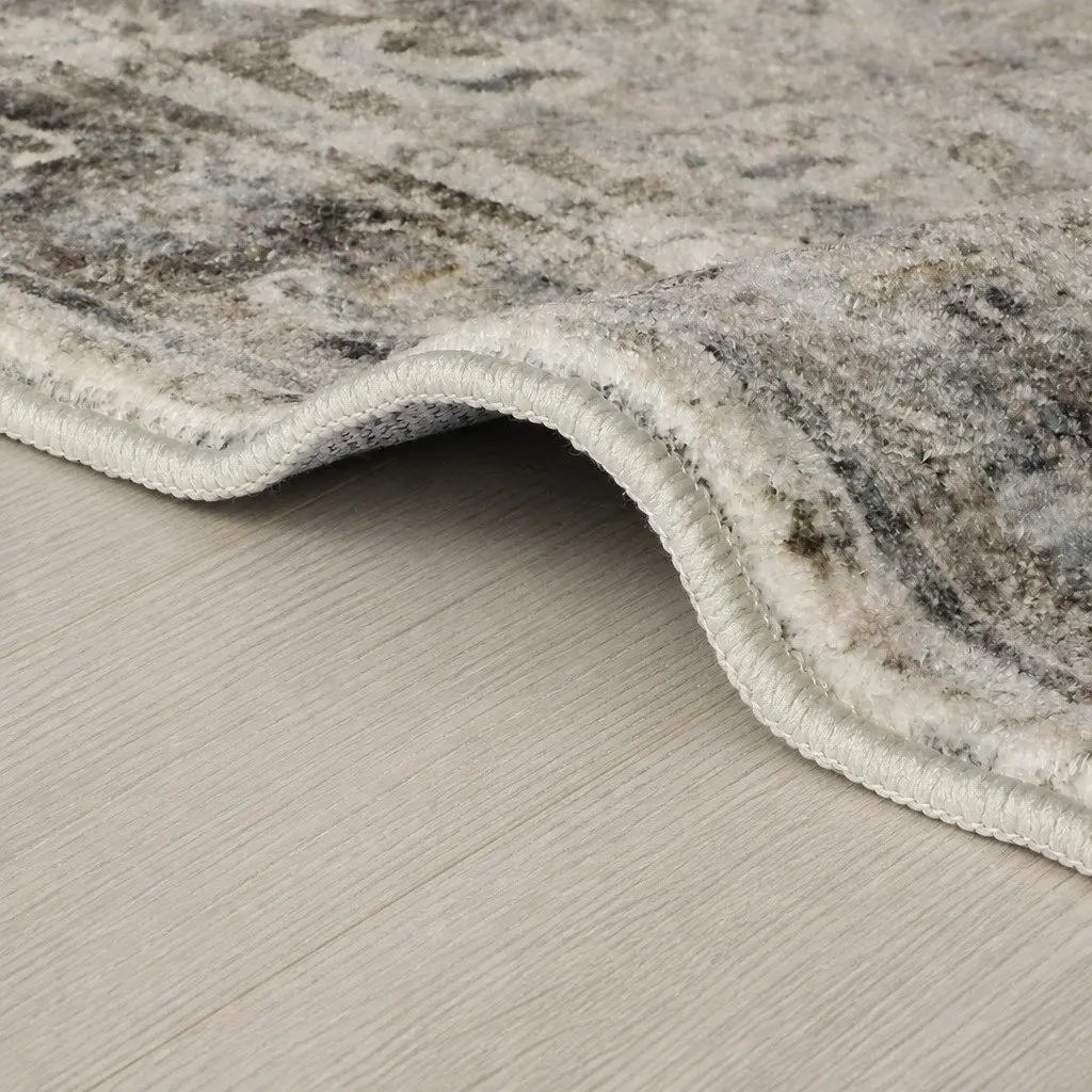 Large Area Rug 200x290cm Machine Washable Anti-slip Distressed Pattern