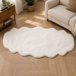 Elevate Your Space with a Soft Area Rug for Living Room 60x160cm White