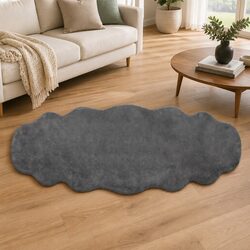 Transform Your Space with a Grey Cloud Fluffy Rug 80x200cm