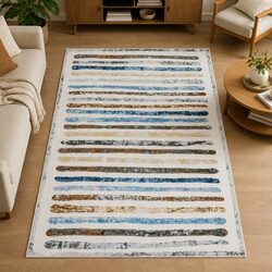 Transform Your Space with a Soft Plush Stripe Rug 200x290cm