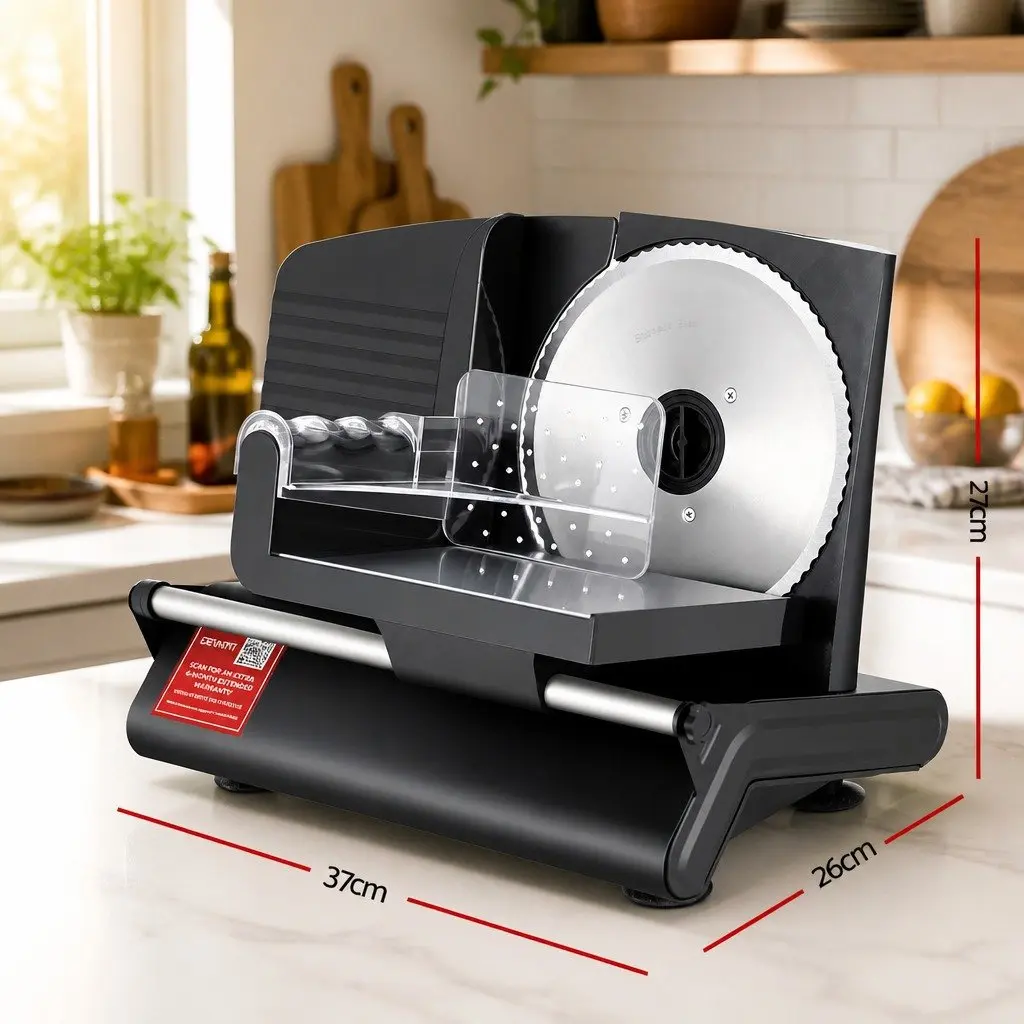 Food Slicer 200W Adjustable Thickness 0-15mm Stainless Steel Blade