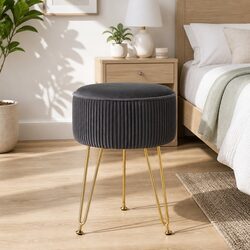 Elevate Your Space with a Round Velvet Footstool