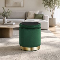 Transform Your Space with a Green Velvet Storage Ottoman