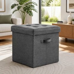 Transform Your Space with a Grey Foldable Ottoman Footstool