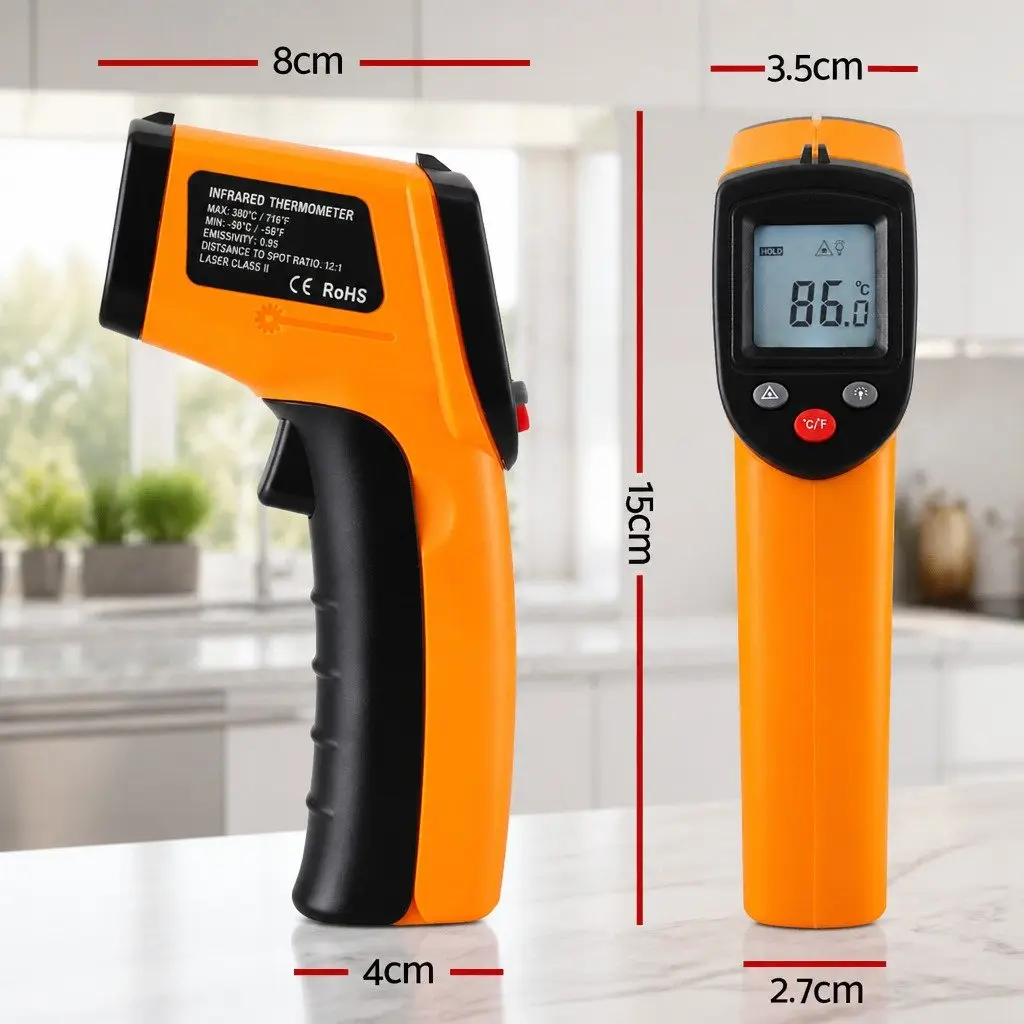 Digital Infrared Thermometer Handheld Cooking BBQ Smoker Pizza Temperature Gun