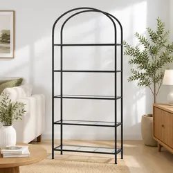 Stylish 5-Tier Bookcase for Modern Living Spaces