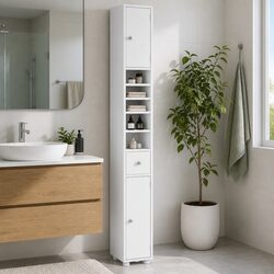 Optimize Your Space with a 180cm Tall Slim Bathroom Cabinet