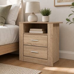 Enhance Your Space with an Oak Nightstand Featuring Storage