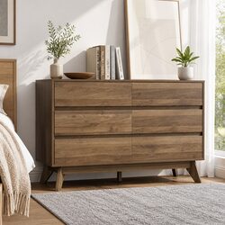 Enhance Your Space with a Walnut Six Drawer Chest