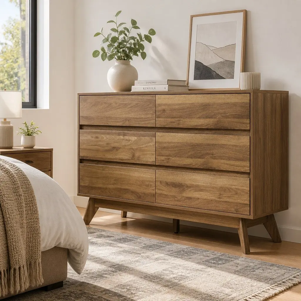 Walnut Six Drawer Chest