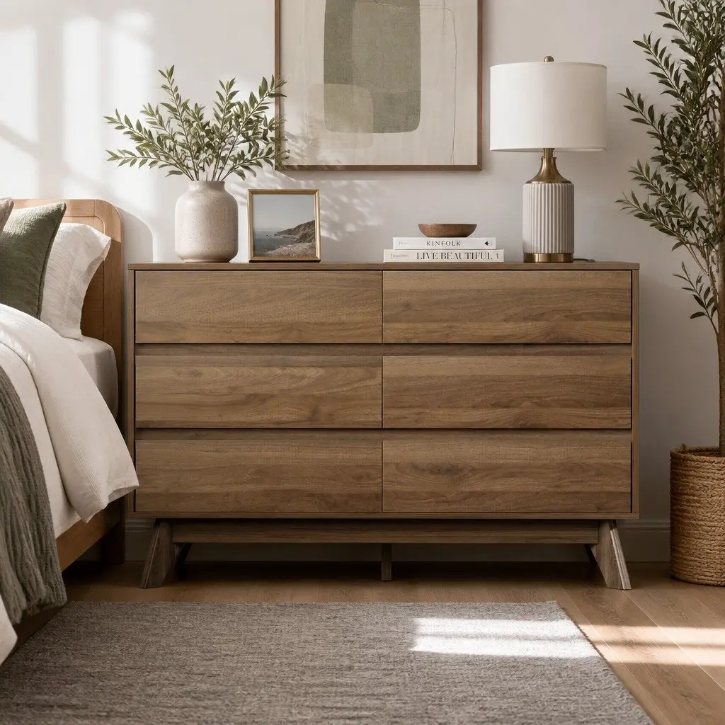 Walnut Six Drawer Chest