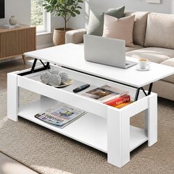 Functional White Lift-Top Coffee Table for Your Home