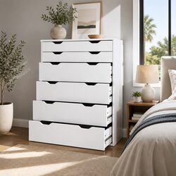 Enhance Your Space with This 6 Drawer Tallboy Storage Cabinet