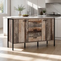 Dark Grey Wooden Buffet Cabinet for Enhanced Spaces