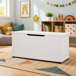 Stylish White Toy Box Organiser for a Tidy Space