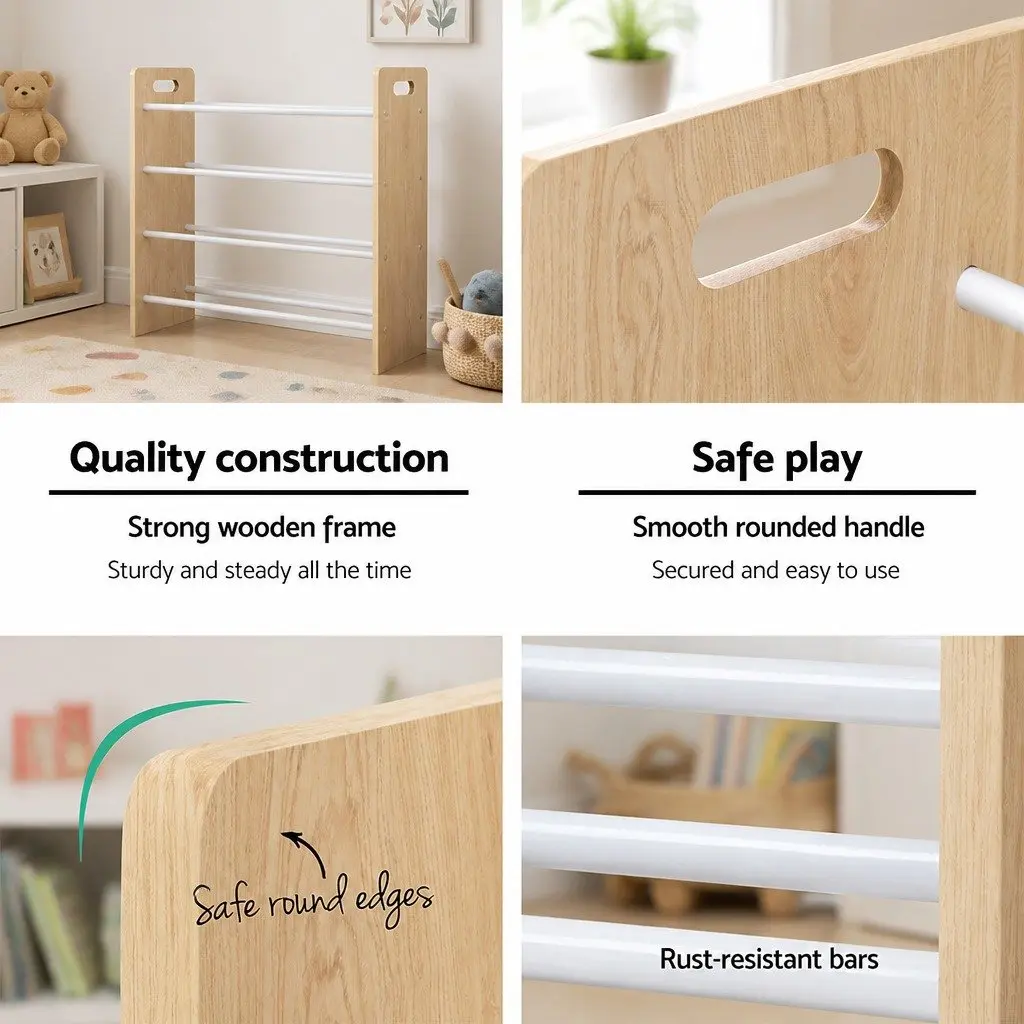 Kids Toy Box Storage Rack 4 Tier 12 Bins Organiser
