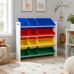 Colorful Toy Storage Rack for Organized Spaces