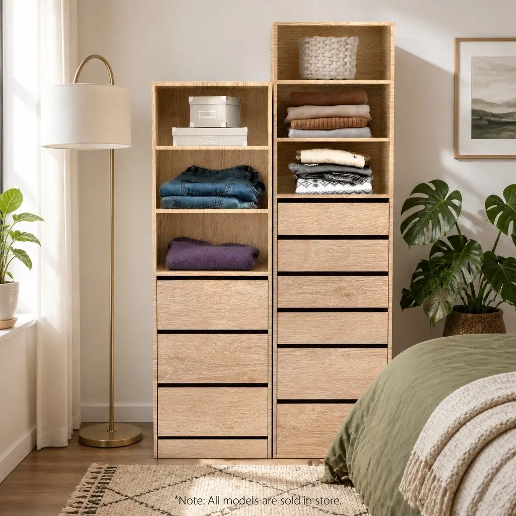 Tallboy Chest of Drawers 3 Drawer Cabinet Storage Pine Furniture