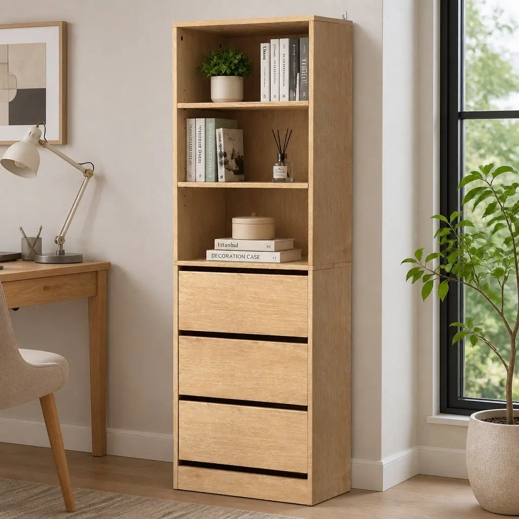 Tallboy Chest of Drawers 3 Drawer Cabinet Storage Pine Furniture