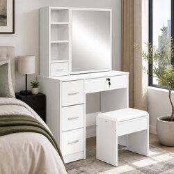 Enhance Your Bedroom with this Chic Dressing Table Set