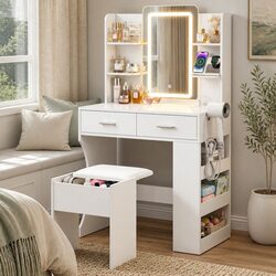 Elevate Your Bedroom with LED Vanity Makeup Desk