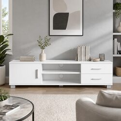 Enhance Your Living Room with 120cm White TV Cabinet