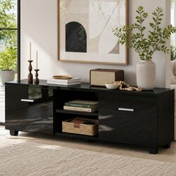 Stylish Black Entertainment Unit to Enhance Your Living Space
